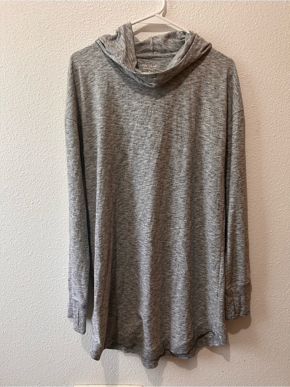 Heather Gray Hooded Long-Sleeve Pullover